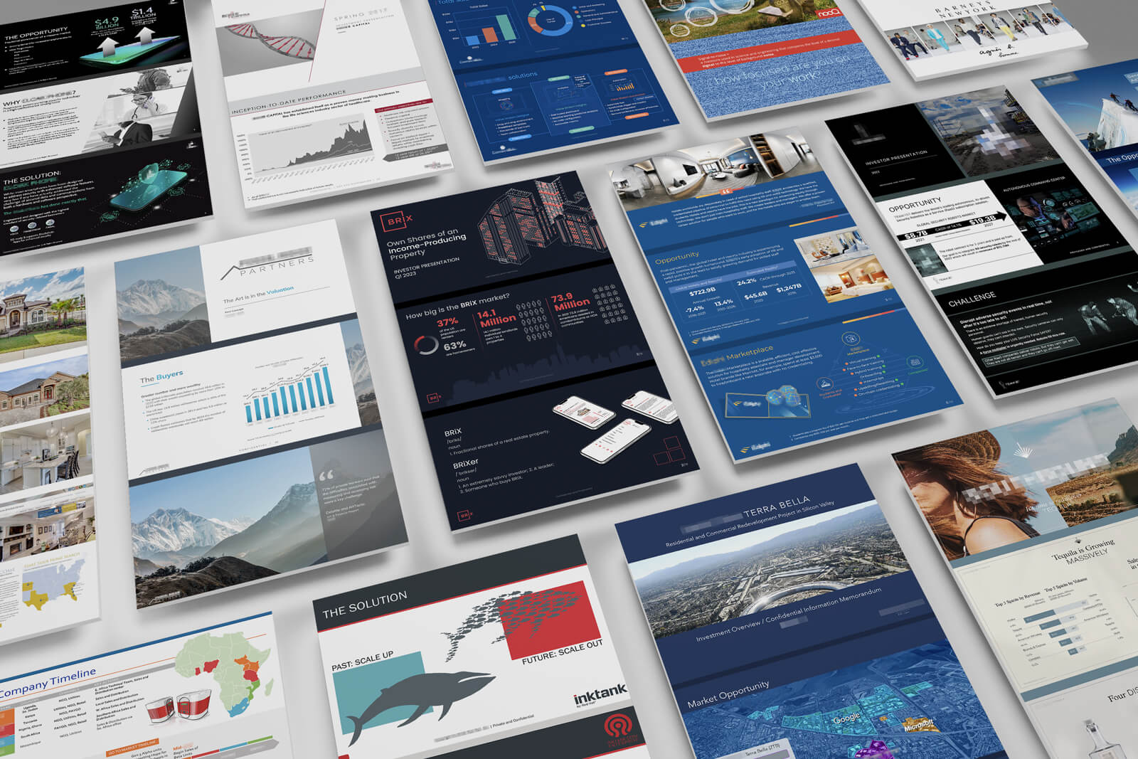Pitch deck pages produced by VOR27